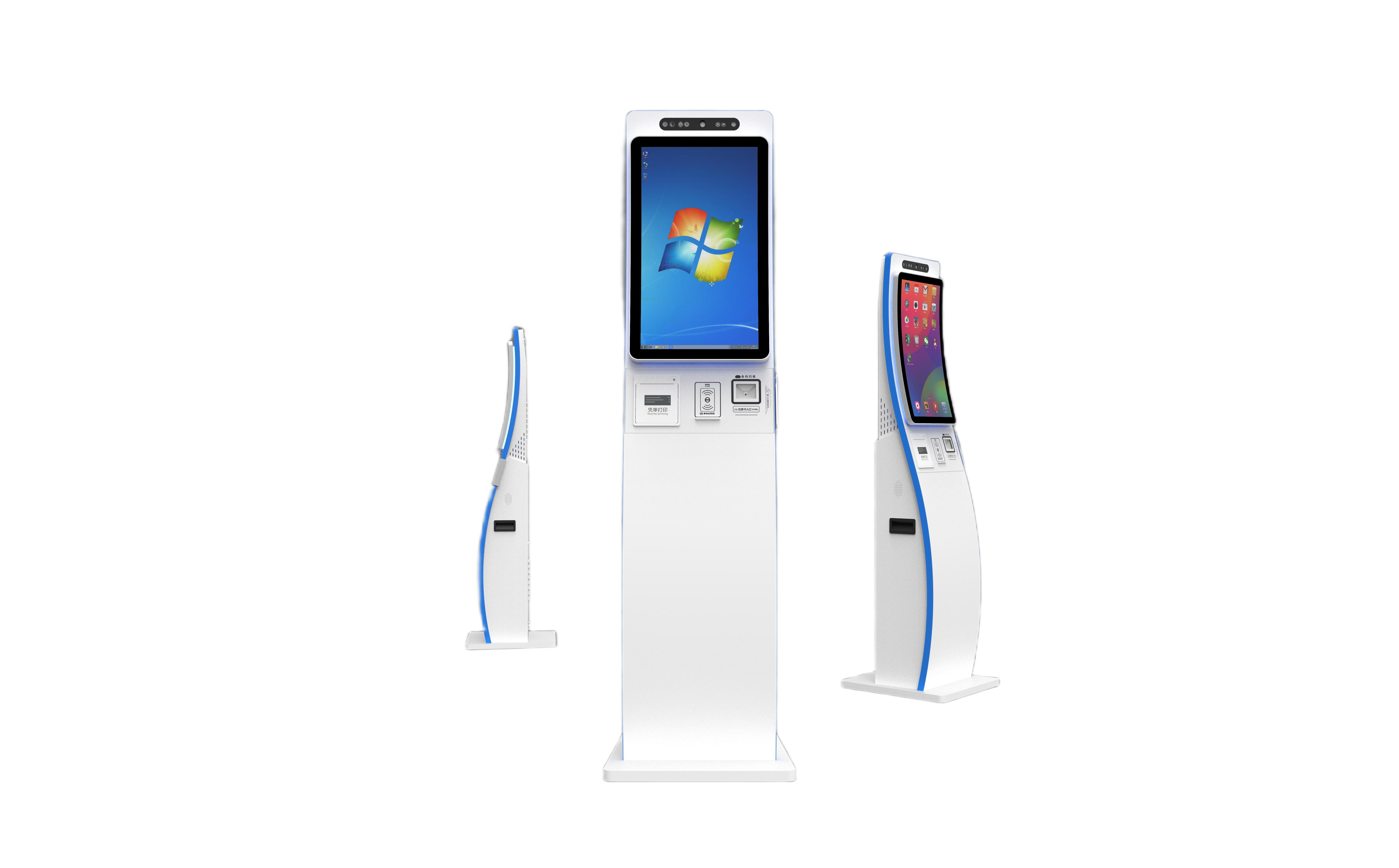 Sleek Curved Self Ordering Kiosks